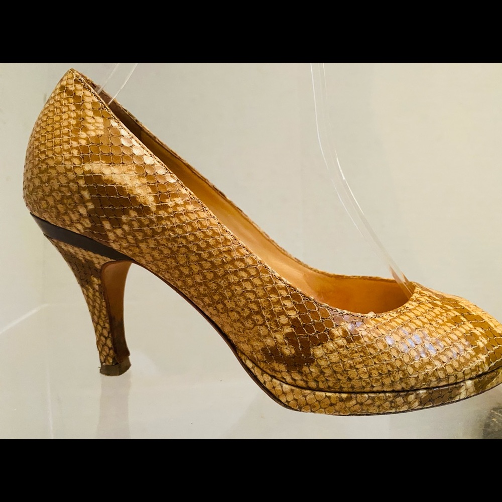 Women Cole Haan peep toe snake pump Nike Air some